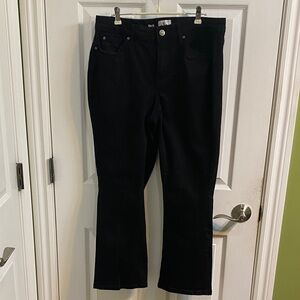 Penningtons D/C Black Denim Stretch Wide Leg Jeans Women’s Size 14 Petite Casual